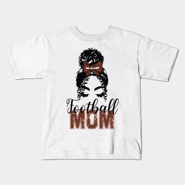 Bleached Leopard Football Mom Kids T-Shirt by David Brown